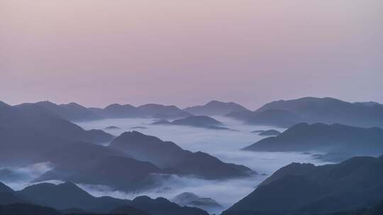 户外山谷云海延时