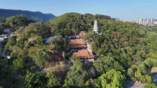 四川宜宾白塔山东山寺航拍