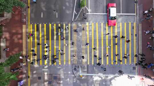 香港维多利亚港中环街景空镜