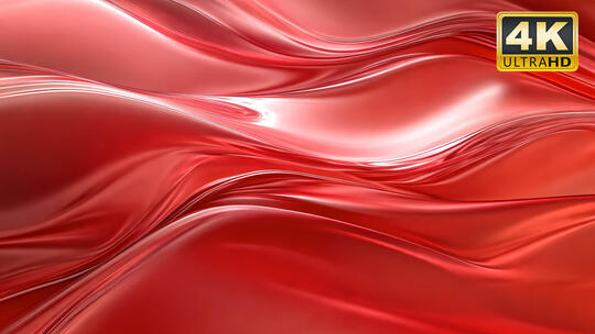 红色液体流体波动流动2
