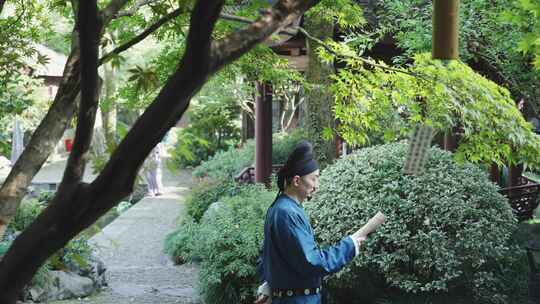 唐朝古代古装古人读书看书视频素材模板下载