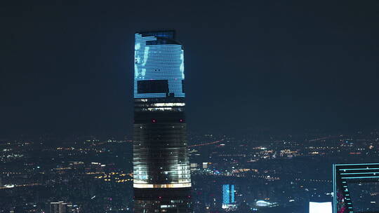 4K夜景航拍全景陆家嘴城市风光07