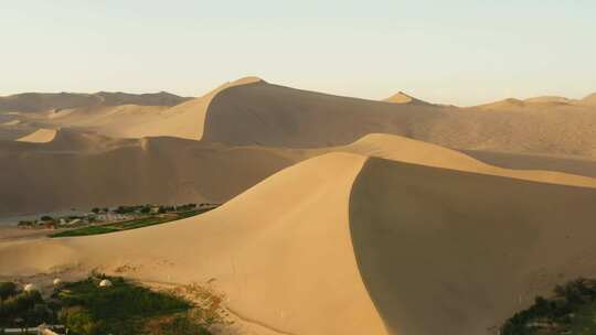 沙漠绿洲 沙漠航拍4K