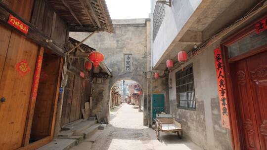 古镇老街古老乡镇古代小镇街道街景