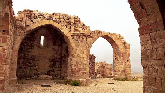 约旦境内的罗马要塞遗址视频素材模板下载