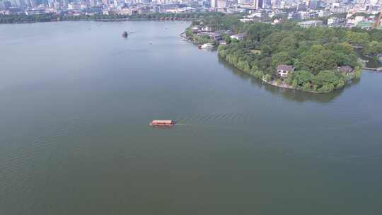 杭州西湖风景区航拍