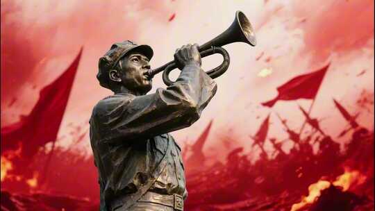 纪念抗战胜利80周年革命战士群像