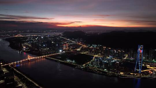 从横琴看珠海夜景