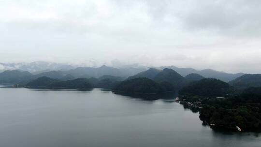航拍浙江千岛湖自然风景