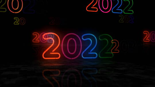 2022新年霓虹灯动画背景