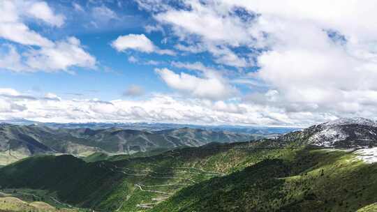 四川川西高原雪山雅拉雪山云海延时