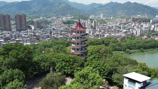 龙岩漳平振文塔东山塔九龙江榉子洲公园龙江