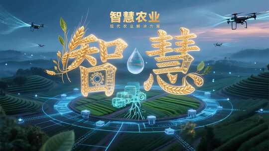 智慧农业科技概念画面