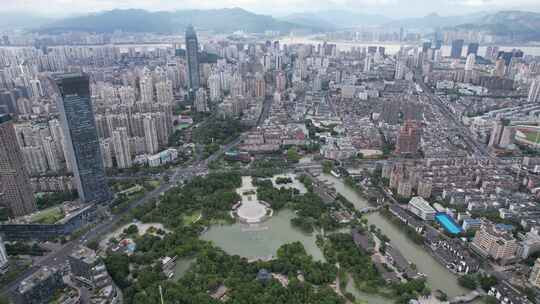 浙江温州城市风光航拍