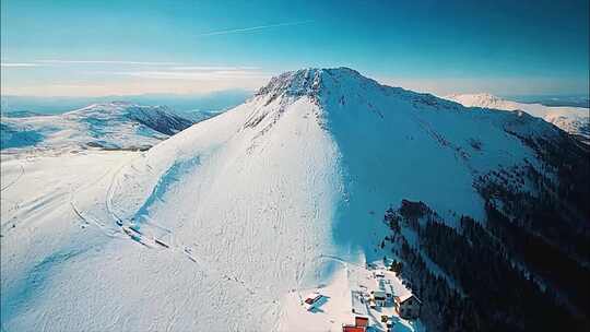 日出云海雪山日照金山唯美早晨清晨风景风光