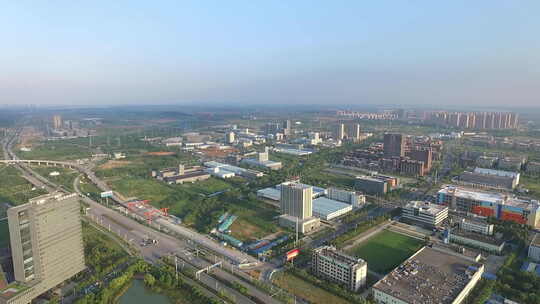 武汉光谷喇叭花航拍新能源研究院周边城区