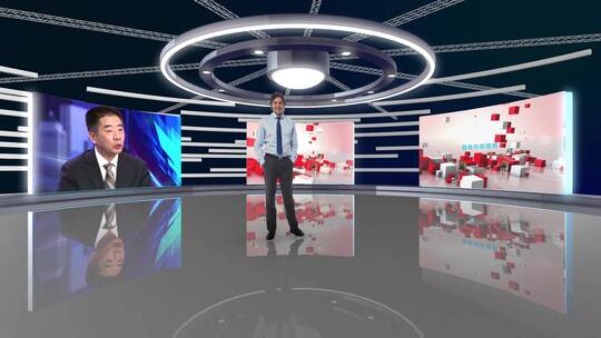 虚拟演播虚拟空间展示AE视频素材教程下载