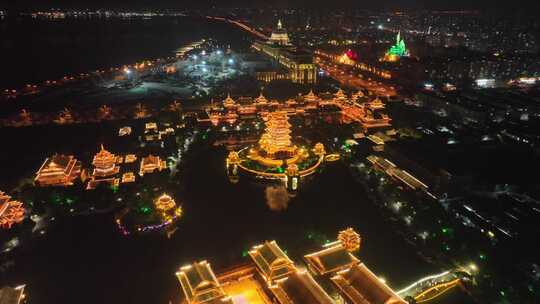 山东蓬莱八仙过海夜景