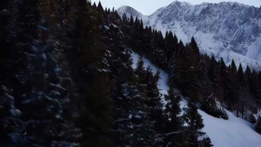 山林雪景自然风光