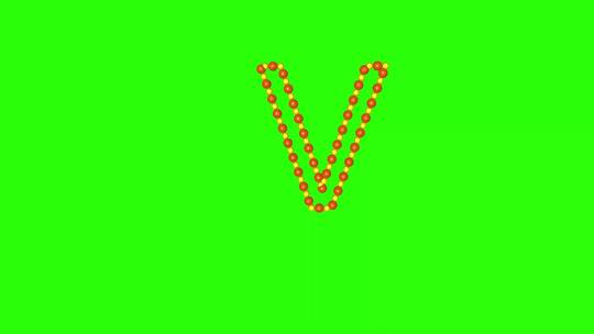 小球转动字母V动画设计