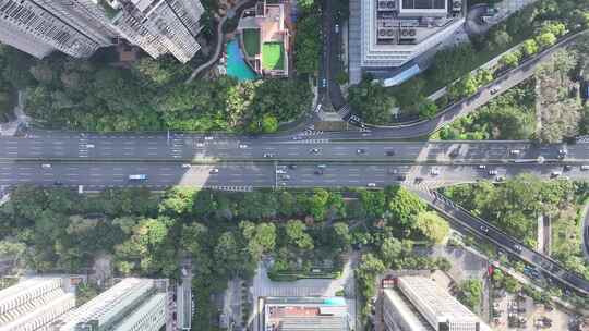 深圳福田区新洲路航拍