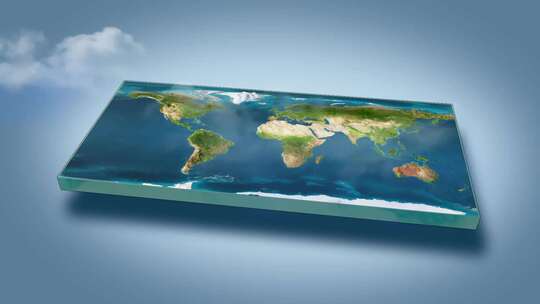 世界地图展示大洋视频素材模板下载