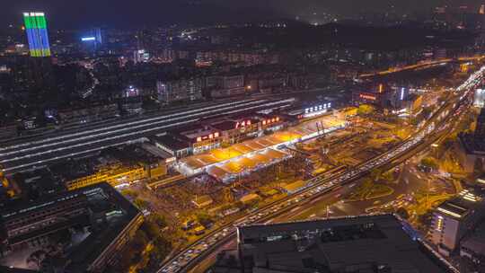 广州火车站夜景