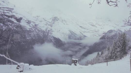 雪山景观视频素材模板下载