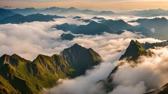 群山云海壮美全景