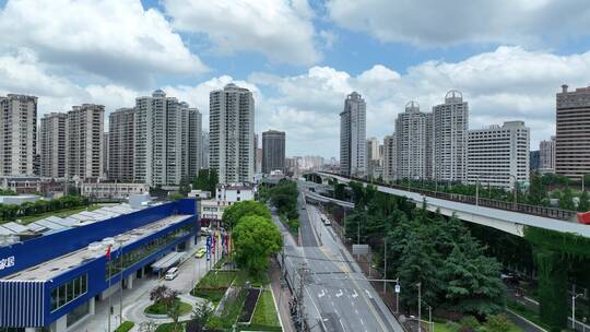 城市航拍空镜