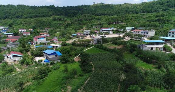 四川德阳山区农村航拍