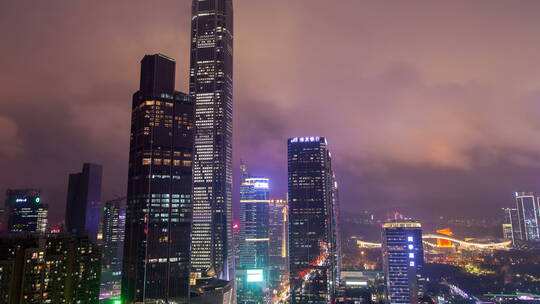 深圳市区夜景平移