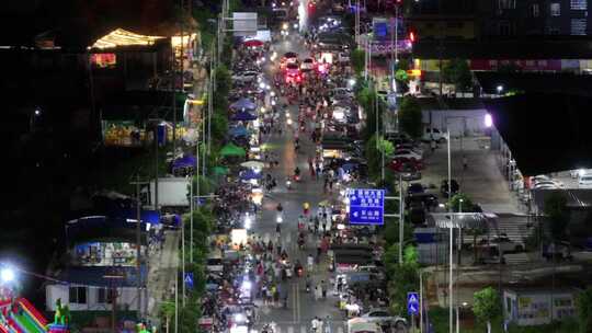 地摊经济，热闹夜市-藤县