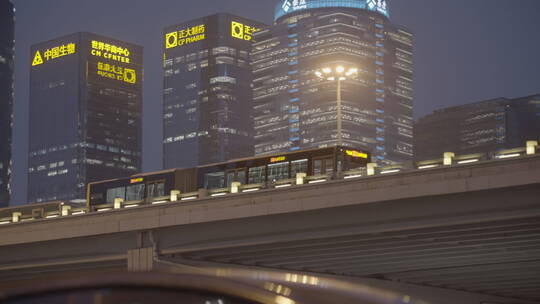 夜晚城市空镜 北京夜晚街景