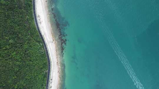 4K航拍深圳大鹏海岸线碧海蓝天