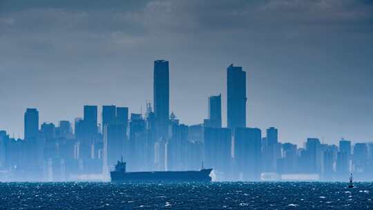 海上看大连全景延时