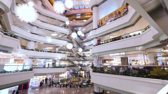 大型商场，广州天河城实拍4k素材