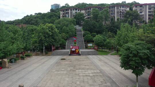 航拍衡阳营盘山公园景区