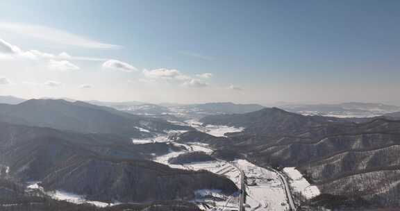 吉林公铁并行路段航拍