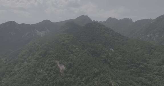 航拍山东省烟台市昆嵛山石门里景区夏季山野