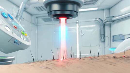 激光脱毛医疗场景素材