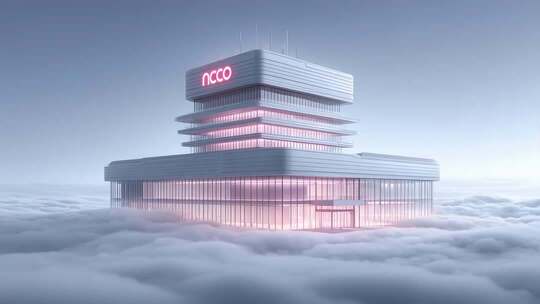 云端之上的未来总部大楼熠熠生辉