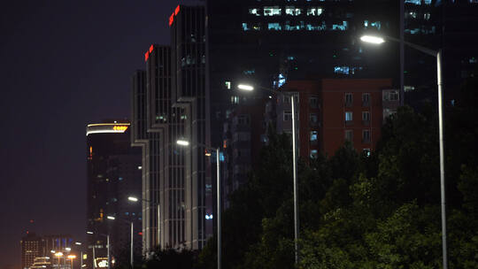 夜景路灯视频素材模板下载