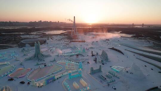 第24届哈尔滨冰雪大世界航拍