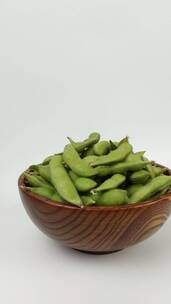 新鲜毛豆豌豆绿色农产品蔬菜豆类4k视频