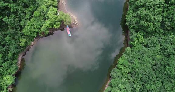 水库丰水期航拍