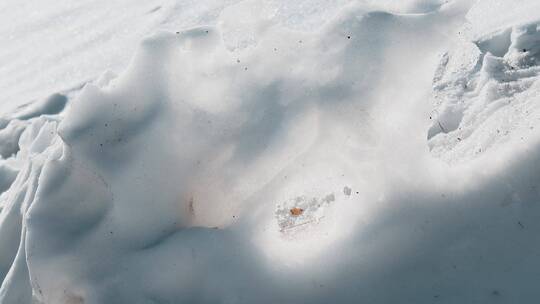 冬季高原雪山雪地积雪视频
