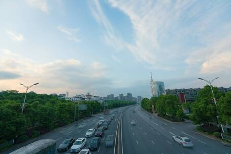 湖南省衡阳市城市夜景延时摄影