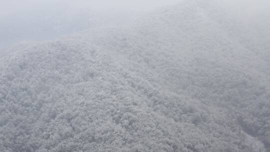 杭州灵隐雪下雪航拍