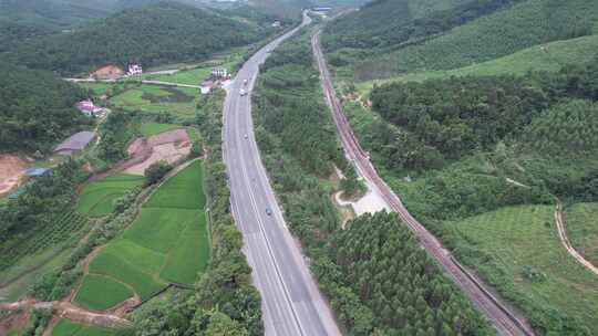 桂林至兴安的国道航拍